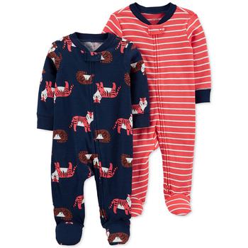 商品Carter's | Baby Boys Sleep and Plays Zip Up Footed Coveralls, Pack of 2,商家Macy's,价格¥135图片