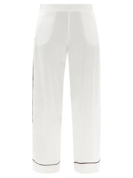 商品Asceno | London sandwashed-silk pyjama trousers,商家MATCHESFASHION,价格¥1651图片
