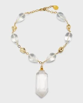 Devon Leigh | 24K Gold Foil and Crystal Nugget Necklace,商家Neiman Marcus,价格¥5610