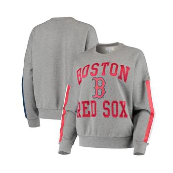 推荐Women's Heathered Gray Boston Red Sox Slouchy Freshman Sweatshirt商品