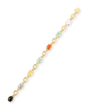 商品David C.A. Lin | Multicolor Jade Cabochon Bracelet,商家Neiman Marcus,价格¥58671图片