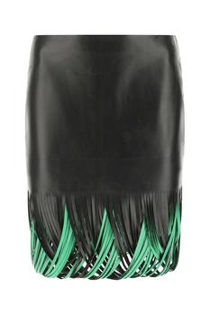 Bottega Veneta | Bottega Veneta Tow-Toned Leather Pencil Skirt商品图片,额外9折, 额外九折