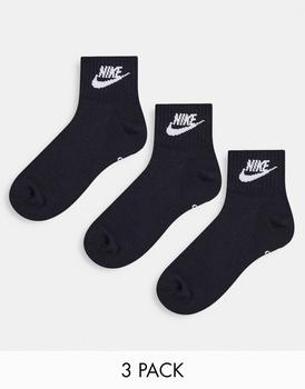 NIKE | Nike Everyday Essential ankle sock 3 pack in black & white商品图片,