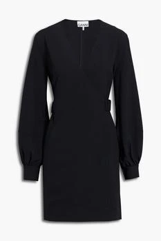 Ganni | Crepe mini wrap dress,商家THE OUTNET US,价格¥630
