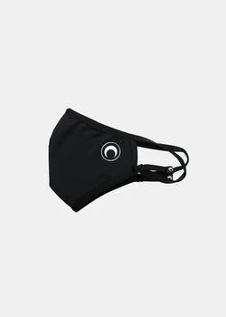 MARINE SERRE | Marine Serre Black Logo Print Face Mask,商家NOBLEMARS,价格¥431