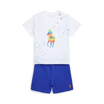 Ralph Lauren | Baby Boys Big Pony Jersey T-shirt and Fleece Shorts, 2 Piece Set商品图片,