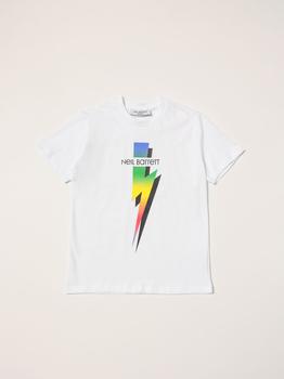 推荐Neil Barrett T-shirt with lightning bolt print商品