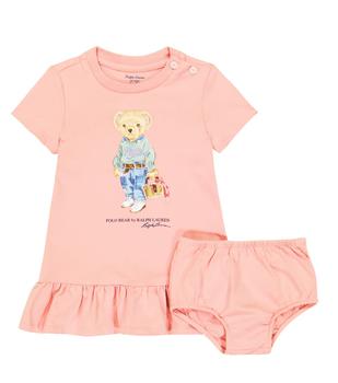 推荐Baby Polo Bear cotton dress and bloomers set商品
