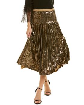 Michael Kors | Michael Kors Sequin Silk A-Line Skirt商品图片,2折