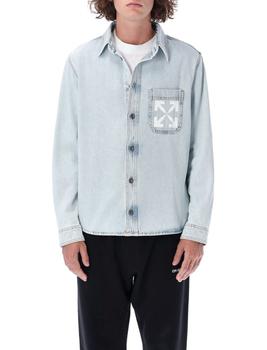 商品Off-White | Off-White Buttoned Long-Sleeved Denim Shirt,商家Cettire,价格¥2362图片