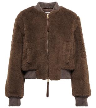 推荐Saturno alpaca wool-blend bomber jacket商品