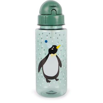 商品Party penguin water bottle with straw in green 500 ml,商家BAMBINIFASHION,价格¥62图片