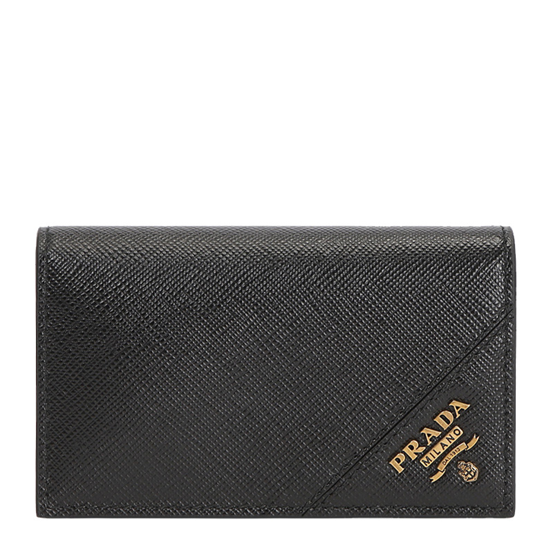 Prada | Prada 普拉达 男士黑色金色徽标长款钱包 2MC122-QME-F0632商品图片,独家减免邮费