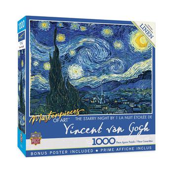 商品MasterPieces Puzzles | 1000 Piece Jigsaw Puzzle For Adults, Family, Or Kids - Starry Night - 19.25"x26.75",商家Macy's,价格¥158图片