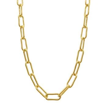 ADORNIA | 14k Gold-Plated Wide Chunky Paperclip Chain 18" Necklace,商家Macy's,价格¥218