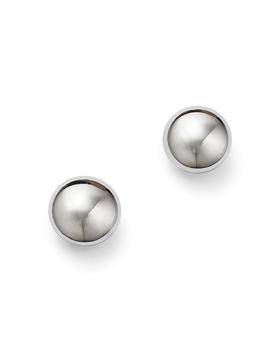 商品14K White Gold Flat Ball Stud Earrings - 100% Exclusive图片