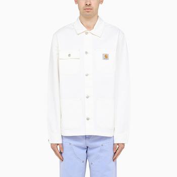 推荐White shirt jacket with logo patch商品