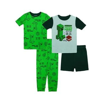 Minecraft | Big Boys Cotton 4 Piece Pajama Set,商家Macy's,价格¥313