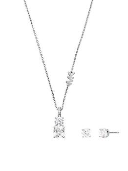 Michael Kors | Sterling Silver & Cubic Zirconia Necklace & Earrings Set商品图片,