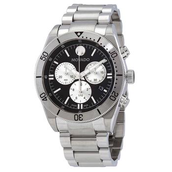 推荐Movado Sport Chronograph Quartz Black Dial Mens Watch 0607439商品