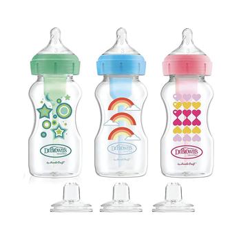 商品Anti-Colic Options+ Wide-Neck Baby Bottle to Sippy Bottle, 9oz, 3 pack图片
