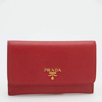 [二手商品] Prada | Prada Red Saffiano Leather Passport Cover商品图片,9.6折, 满1件减$100, 满减