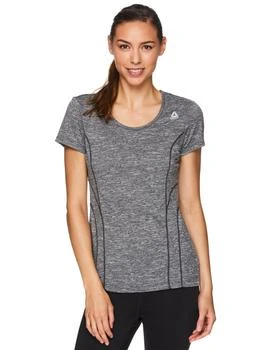 推荐Reebok Women's Fitted Performance Variegated Heather Jersey T-Shirt商品