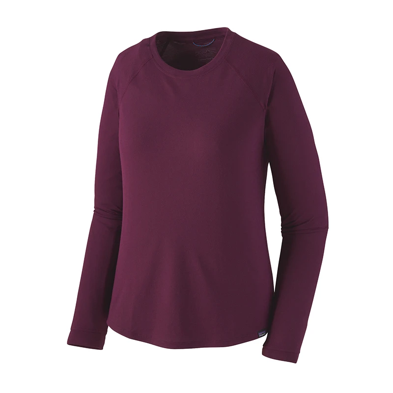 推荐巴塔哥尼亚 23年新款 女士深紫色再生聚纤混纺长袖T恤上衣商品