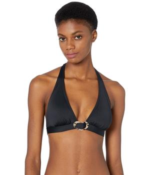 Kate Spade衣服, Kate Spade | Tortoise Heart Buckle Detail Halter Bikini Top and Removable Soft Cups商品图片 3.6折起
