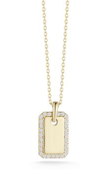 商品Design Lab | 14K Gold & Diamond Tag Necklace,商家Lord & Taylor,价格¥6300图片