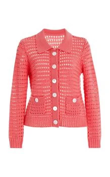 推荐Matthew Bruch - Exclusive Knit Mesh Jacket - Pink - 1 - Moda Operandi商品