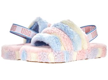 ugg kids, UGG | Fluff Yeah Slide Cali Collage (Little Kid/Big Kid)商品图片 4.3折起