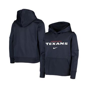 推荐Youth Boys Navy Houston Texans Wordmark Pullover Hoodie商品
