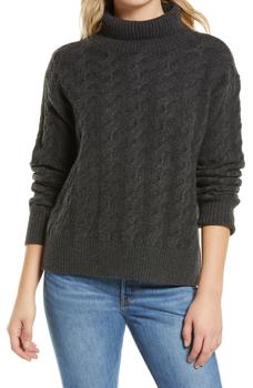 Nordstrom, Nordstrom | Cable Turtleneck Sweater商品图片 1.8折