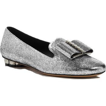 Salvatore Ferragamo Sarno Women's Leather Pearl Slip On Loafer with Bow product img
