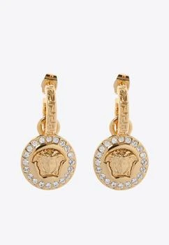 Versace | Crystal La Medusa Greca Earrings,商家Thahab,价格¥3624