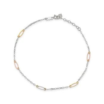 Macy's | Oval Link Anklet in 14k White, Yellow and Rose Gold,商家Macy's,价格¥1572