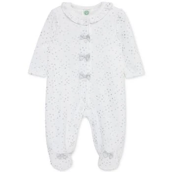 Little Me | Baby Girls Metallic Hearts Velour Footed Coverall 6折, 独家减免邮费