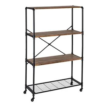 Honey Can Do | Honey-can-do 4-tier Industrial Rolling Bookshelf With Wheels,商家Premium Outlets,价格¥2227