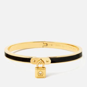 kate spade new york, Kate Spade | Kate Spade New York Women's Lock And Spade Charm Bangle - Black商品图片 