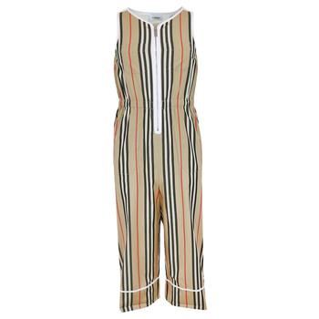 商品Burberry | Ophelia Beige Striped Jumpsuit,商家Designer Childrenswear,价格¥1413图片