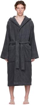 商品Tekla | Black Organic Cotton Bathrobe,商家SSENSE,价格¥851图片