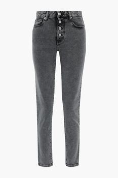 IRO | Gaety faded  high-rise slim-leg jeans商品图片,3.5折