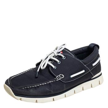 lv男鞋, [二手商品] Louis Vuitton | Louis Vuitton Blue Canvas Boat Shoes Size 45商品图片 4.6折