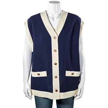 Gucci | Ladies Blue Viscose Cady Vest,商家Jomashop,价格¥6864
