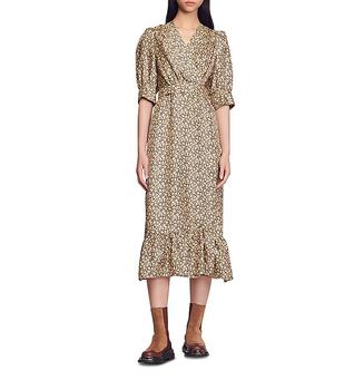 sandro连衣裙, Sandro | Enrika Silk Midi Dress商品图片 独家减免邮费