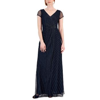 商品J Kara | Women's Beaded Surplice V-Neck Short-Sleeve Gown,商家Macy's,价格¥2495图片