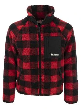 推荐Mc2 Saint Barth High-Neck Checked Zipped Jacket商品