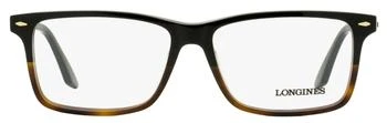 推荐Longines Men's Rectangular Eyeglasses LG5032 005 Black-Havana 57mm商品