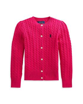 商品Ralph Lauren | Girls' Mini-Cable Cotton Cardigan - Little Kid,商家Bloomingdale's,价格¥224图片